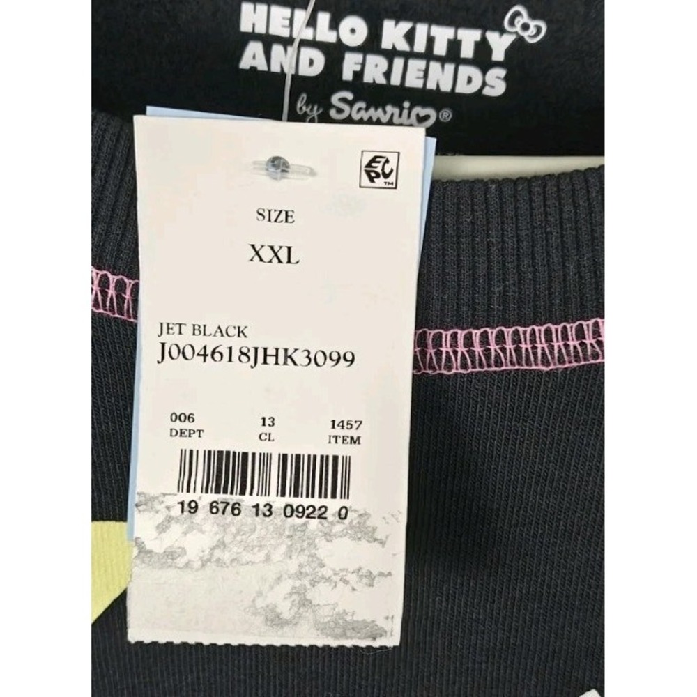 Hello Kitty Friends Halloween Sweatshirt XXL Black Fleece Trick Or Treat - Picture 10 of 10